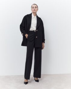 Женская куртка с отворотом El Corte Inglés, черный