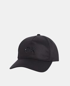Черная кепка из органического хлопка с логотипом Calvin Klein, черный