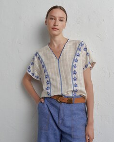 Блузка с коротким рукавом и вышивкой Lloyd&apos;s Lloyd's