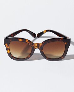 Коричневые солнцезащитные очки Parfois с защитой от ультрафиолета и формой бабочки Parfois, коричневый