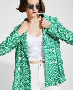 Женский пиджак с подплечниками и цветочным принтом Naëlle, мультиколор
