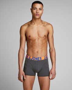 Набор из 3-х мужских трикотажных боксеров черного цвета Jack &amp; Jones, черный