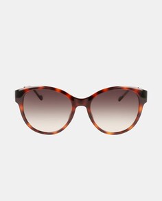 Круглые женские солнцезащитные очки гавана с металлическими дужками Liu Jo, коричневый