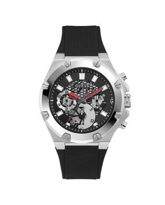 Мужские часы Third gear GW0334G1 с силиконовым ремешком и черным ремешком Guess, черный