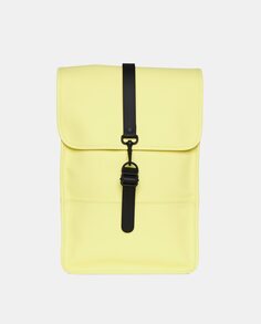 Водостойкий рюкзак среднего желтого цвета с клапаном Rains, желтый