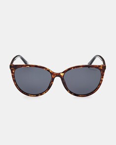 Круглые женские солнцезащитные очки цвета гавана с поляризационными линзами Skechers, коричневый