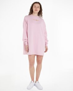 Платье-толстовка с длинными рукавами Tommy Jeans, светло-розовый