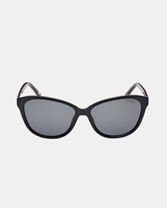 Черные женские солнцезащитные очки «кошачий глаз» с поляризационными линзами Skechers, черный