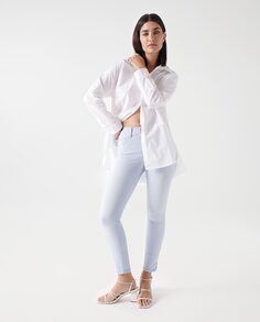 Укороченные джинсы скинни Women&apos;s Secret со средней посадкой Salsa Jeans, светло-синий