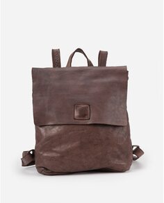 Женский темно-коричневый кожаный рюкзак Boston Biba, темно коричневый
