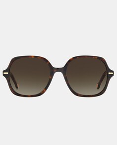 Коричневые женские солнцезащитные очки квадратной формы из ацетата Carolina Herrera, коричневый