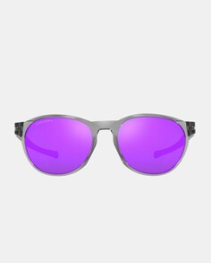 Круглые мужские солнцезащитные очки в серой оправе Oakley, серый