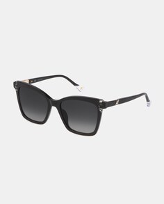 Черные женские солнцезащитные очки «кошачий глаз» из ацетата Yalea, черный