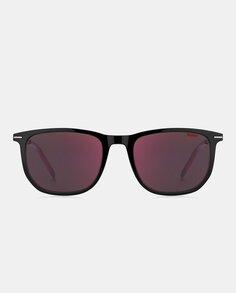 Мужские прямоугольные солнцезащитные очки из ацетата черного цвета Hugo, черный
