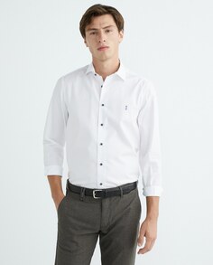 Мужская рубашка из обычного твила Florentino, белый