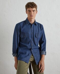 Мужская джинсовая рубашка с длинным рукавом Lloyd&apos;s, индиго Lloyd's