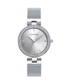 Шикарные женские часы со стальным корпусом и браслетом Viceroy, серебро