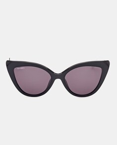 Черные солнцезащитные очки «кошачий глаз» из ацетата с контрастными дужками MAX&amp;Co., черный