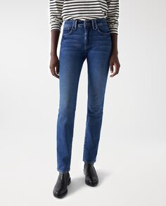 Женские прямые джинсы пуш-ап со средней посадкой Salsa Jeans, синий