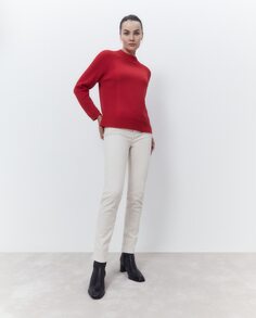 Женский свитер с круглым вырезом и длинными рукавами El Corte Inglés, красный