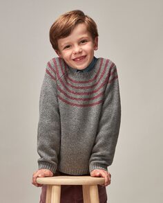 Полосатый свитер Gocco, серый