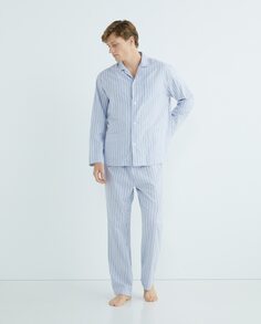 Полосатая фланелевая мужская пижама в 3-х цветах Emidio Tucci