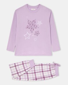 Женская длинная фланелевая пижама Easy Wear, фиолетовый