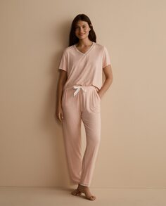 Длинные пижамные штаны с карманами Énfasis, светло-розовый