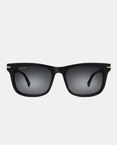 Прямоугольные солнцезащитные очки из ацетата черного цвета с поляризованными линзами Polar, черный