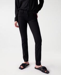 Женские узкие джинсы пуш-ап Wonder со средней посадкой Salsa Jeans, черный