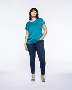 Женские джинсы скинни Giada средней посадки с эффектом пуш-ап Fiorella Rubino, синий