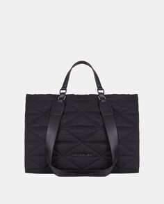 Черная сумка-шоппер из стеганого переработанного нейлона Scalpers, черный