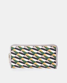 Большой кошелек с разноцветным геометрическим принтом Pierre Cardin, мультиколор