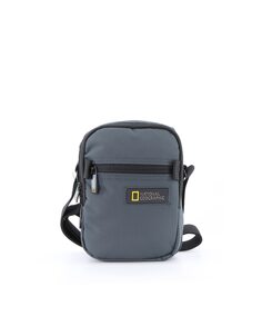 Мужская сумка через плечо на молнии серого цвета National Geographic, серый