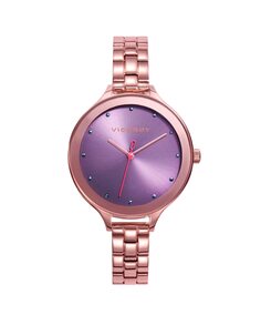 Женские часы Kiss 3 стальные стрелки с фиолетовым циферблатом Viceroy, розовый