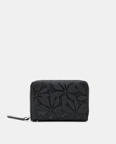 Маленький черный кошелек с вырезанными цветами Desigual, черный