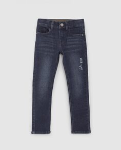 Узкие джинсы для мальчика с карманами IKKS, синий