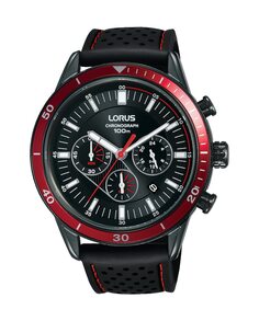 Мужские силиконовые часы Sport man RT305HX9 с черным ремешком Lorus, черный