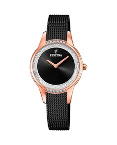F20496/2 Женские часы Mademoiselle из черной стали Festina, черный