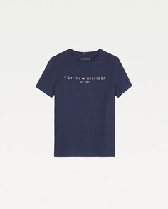 Футболка для мальчика темно-синего цвета с короткими рукавами Tommy Hilfiger, темно-синий