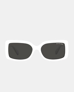 Белые прямоугольные женские солнцезащитные очки из ацетата Michael Kors, белый