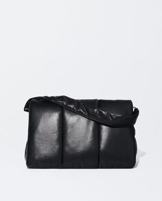 Стеганая сумка на плечо черного цвета с магнитной застежкой Parfois, черный