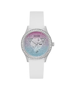 Женские часы Lady idol GW0530L5 с силиконовым и белым ремешком Guess, белый
