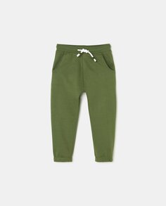 Однотонные плюшевые брюки с карманами El Corte Inglés, зеленый