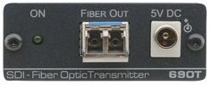 Передатчик Kramer 690T передатчик сигнала HD-SDI 3G по волоконно-оптическому кабелю, работает с 690R, 2 канала параллельно, кабель 2LC, одномодовый, д