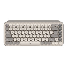 Клавиатура Logitech POP Keys BUBBLE, беспроводная, английская раскладка US, бежевый