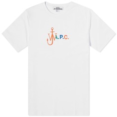 A.P.C. Футболка с логотипом Anchor из коллаборации с JW Anderson, белый