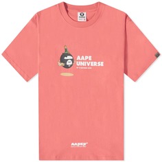 AAPE Камуфляжная футболка Aaper Universe, коралловый