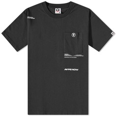 Силиконовая футболка с карманом для значка AAPE Now, черный