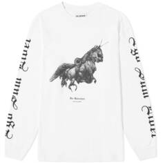 Han Kjobenhavn Свободная футболка с длинными рукавами и единорогом, белый